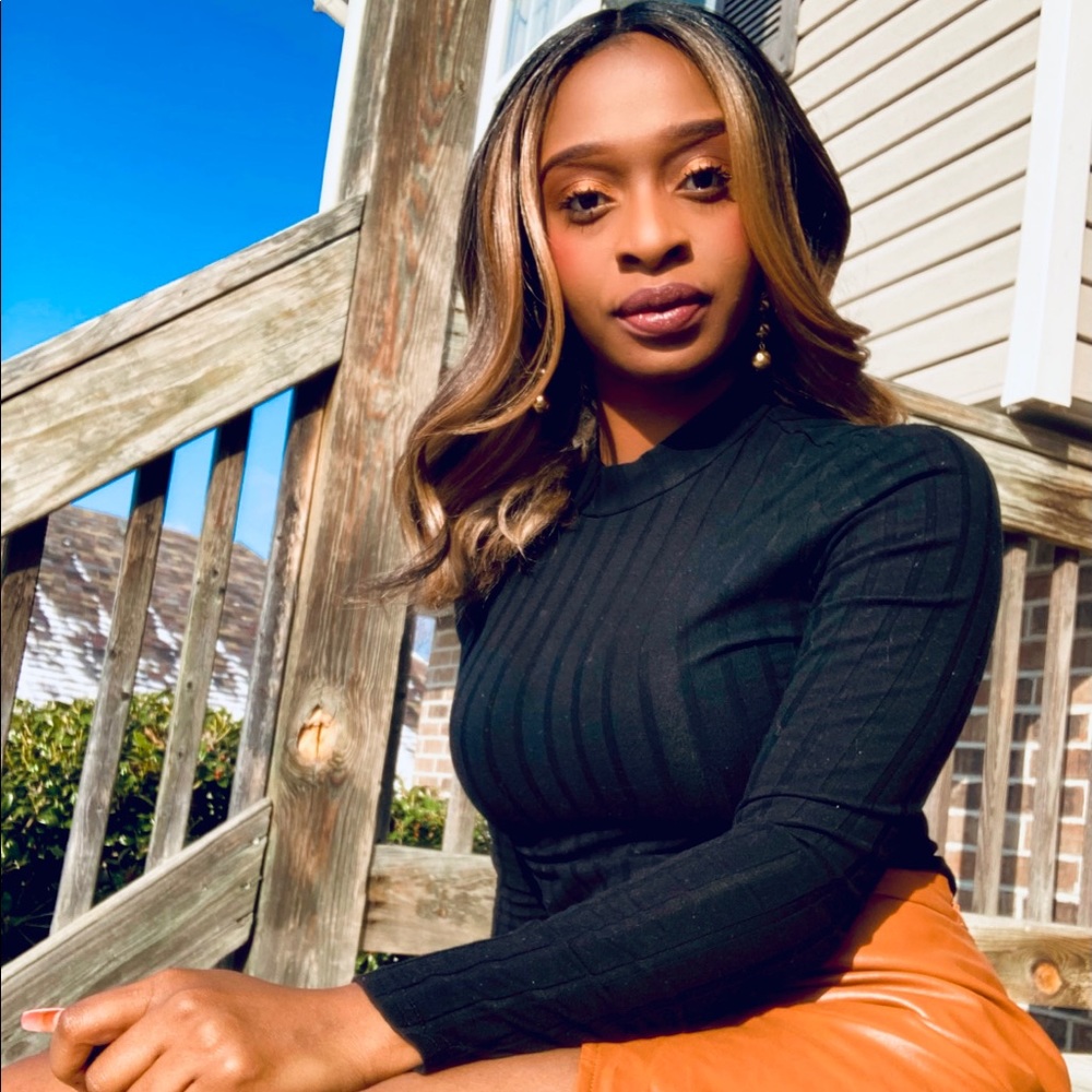 Tan Leather Mini Skirt